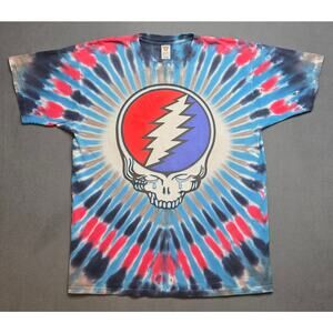 Vintage 1995 Grateful Dead Tie Dye FARE THE WELL TOUR Tee 30 Years Large T Shirt